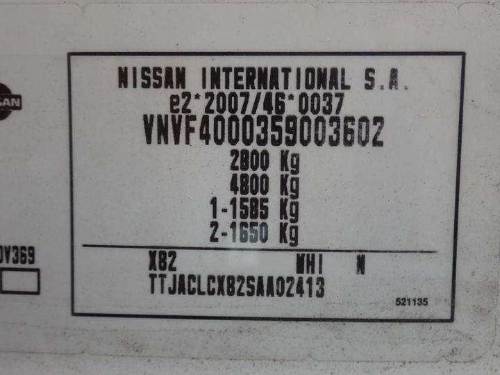 Photo 10 VIN: VNVF4000359003602 - NISSAN NV300 