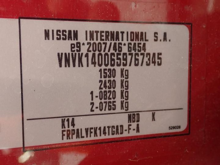 Photo 12 VIN: VNVK1400659767345 - NISSAN MICRA 