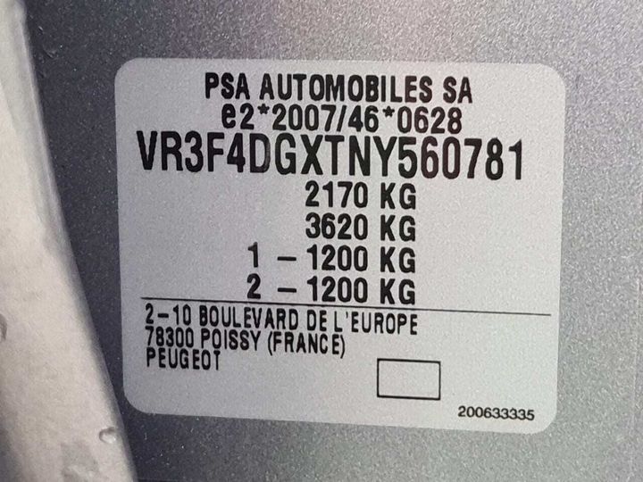 Photo 25 VIN: VR3F4DGXTNY560781 - PEUGEOT 308 