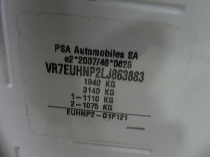 Photo 3 VIN: VR7EUHNP2LJ863883 - CITRON BERLINGO VAN SW 