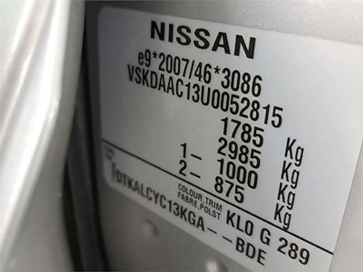 Photo 11 VIN: VSKDAAC13U0052815 - NISSAN PULSAR DIESEL 