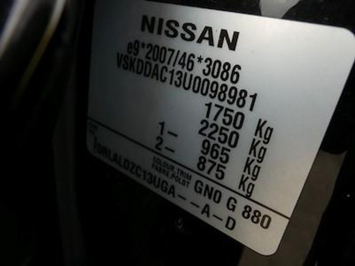 Photo 12 VIN: VSKDDAC13U0098981 - NISSAN PULSAR 