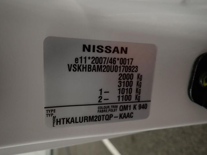 Photo 12 VIN: VSKHBAM20U0170923 - NISSAN NV200 4P 