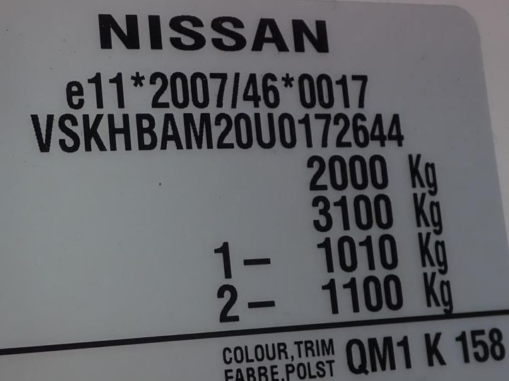 Photo 12 VIN: VSKHBAM20U0172644 - NISSAN NV200 4P 