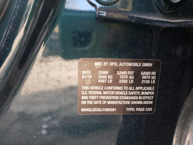 Photo 9 VIN: W04GL6SX6J1095981 - BUICK REGAL PREF 