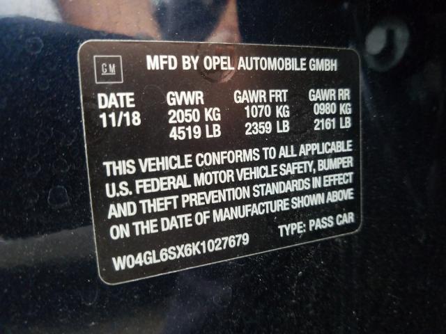 Photo 9 VIN: W04GL6SX6K1027679 - BUICK REGAL PREF 