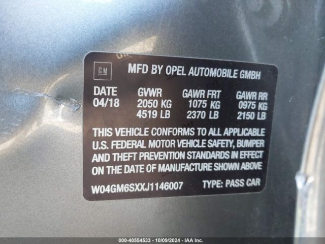 Photo 8 VIN: W04GM6SXXJ1146007 - BUICK REGAL 