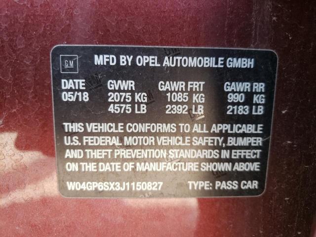 Photo 9 VIN: W04GP6SX3J1150827 - BUICK REGAL ESSE 