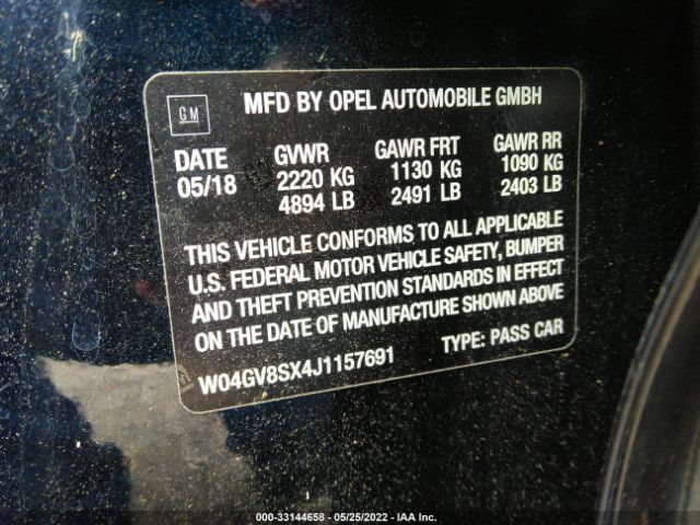 Photo 8 VIN: W04GV8SX4J1157691 - BUICK REGAL TOURX 