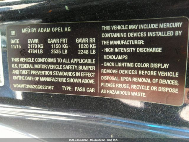 Photo 8 VIN: W04WT3N52GG023167 - BUICK CASCADA 