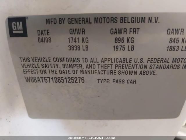 Photo 8 VIN: W08AT671085125276 - SATURN ASTRA 