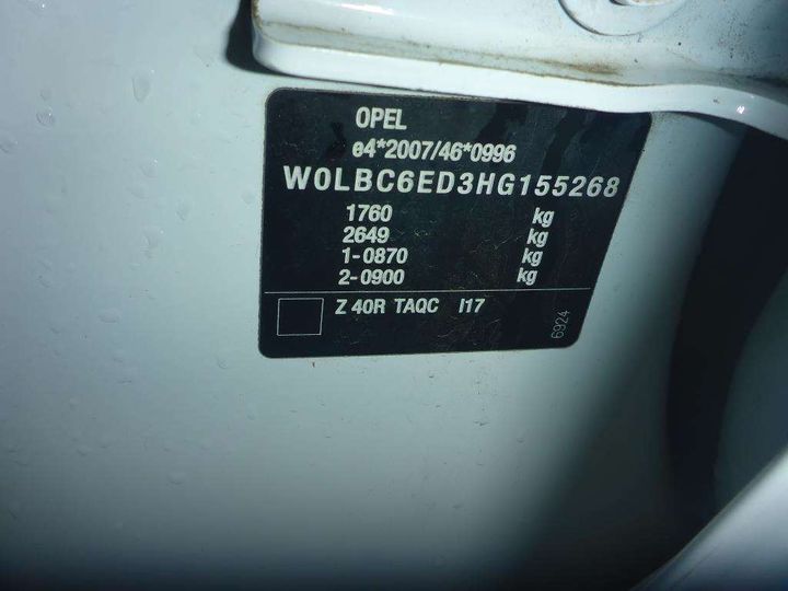 Photo 10 VIN: W0LBC6ED3HG155268 - OPEL ASTRA 