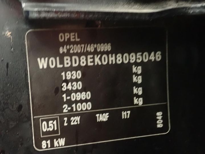 Photo 19 VIN: W0LBD8EK0H8095046 - OPEL ASTRA SPORTS TOURER 