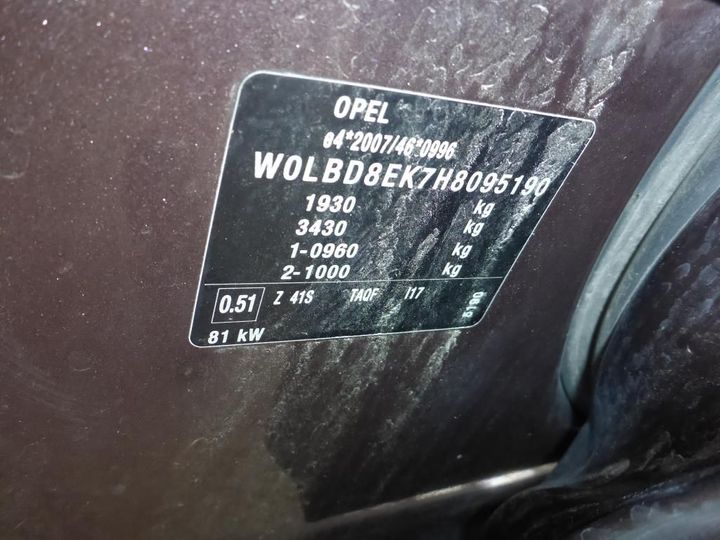 Photo 9 VIN: W0LBD8EK7H8095190 - OPEL ASTRA 