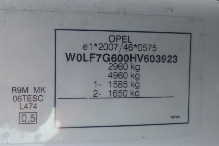 Photo 13 VIN: W0LF7G600HV603923 - OPEL VIVARO 