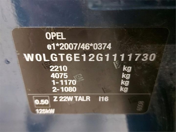 Photo 6 VIN: W0LGT6E12G1111730 - OPEL INSIGNIA 