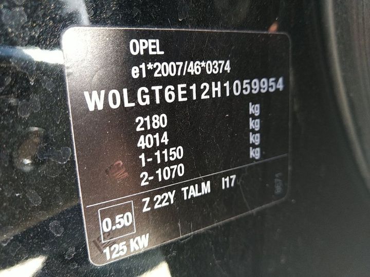 Photo 12 VIN: W0LGT6E12H1059954 - OPEL INSIGNIA GRAND SPORT 