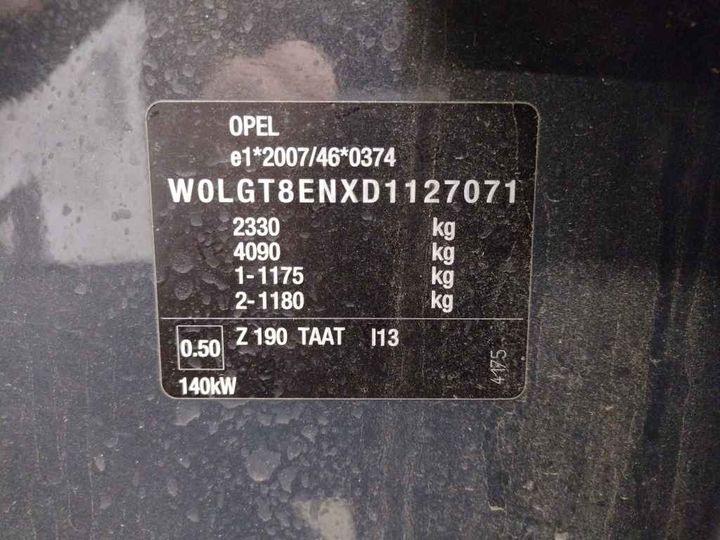 Photo 14 VIN: W0LGT8ENXD1127071 - OPEL INSIGNIA A SPORTS TOURER 