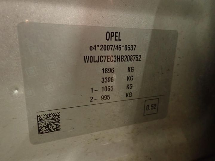 Photo 11 VIN: W0LJC7EC3HB208752 - OPEL MOKKA X 