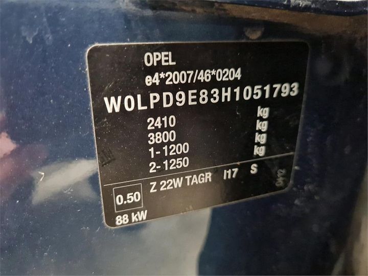 Photo 6 VIN: W0LPD9E83H1051793 - OPEL ZAFIRA 