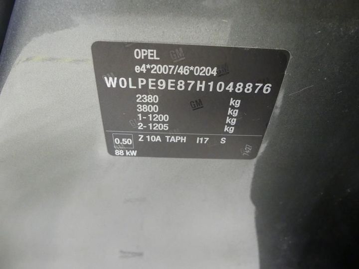 Photo 8 VIN: W0LPE9E87H1048876 - OPEL ZAFIRA 