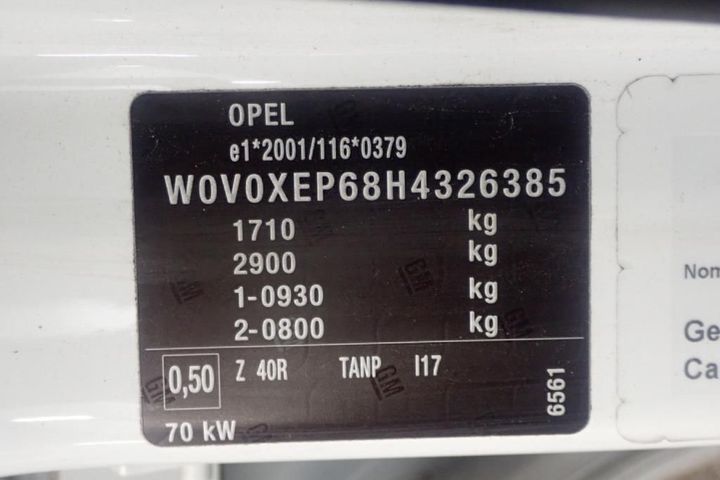 Photo 11 VIN: W0V0XEP68H4326385 - OPEL CORSA 5P AFFAIRE (2 SEATS) 