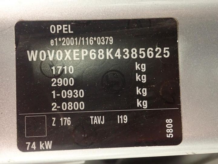 Photo 12 VIN: W0V0XEP68K4385625 - OPEL CORSA 