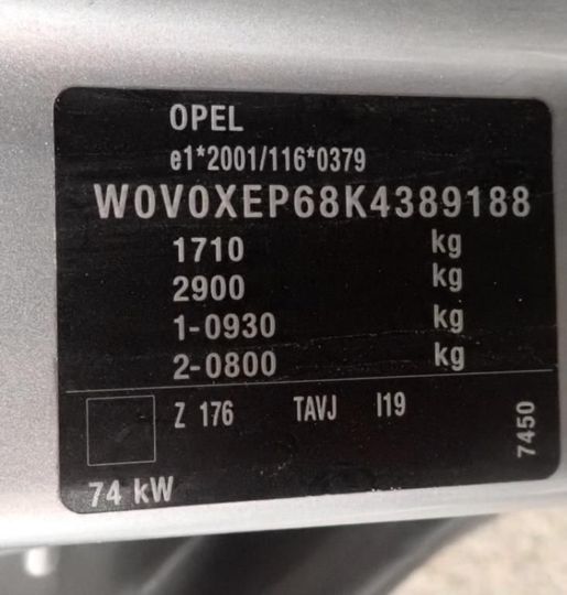 Photo 25 VIN: W0V0XEP68K4389188 - OPEL CORSA 