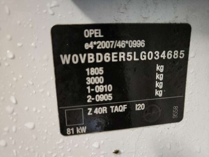 Photo 24 VIN: W0VBD6ER5LG034685 - OPEL ASTRA 