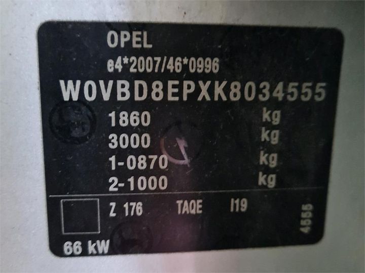 Photo 4 VIN: W0VBD8EPXK8034555 - OPEL ASTRA 