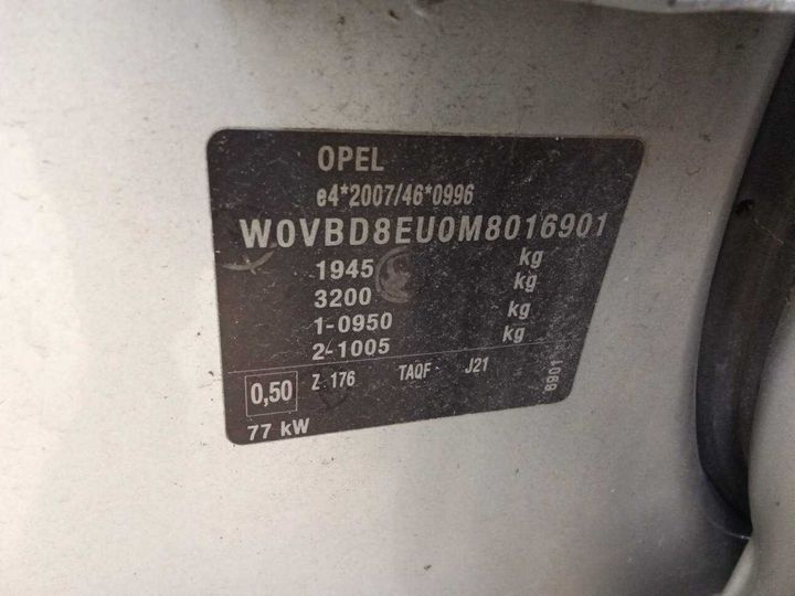 Photo 12 VIN: W0VBD8EU0M8016901 - OPEL ASTRA 1.5 D 