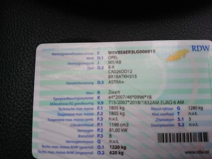 Photo 22 VIN: W0VBE6ER3LG006915 - OPEL ASTRA 