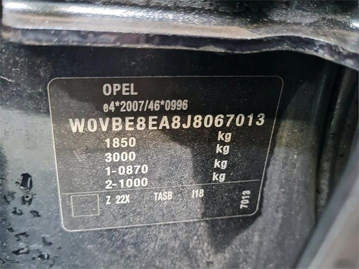 Photo 8 VIN: W0VBE8EA8J8067013 - OPEL ASTRA 