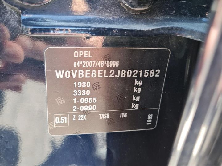 Photo 4 VIN: W0VBE8EL2J8021582 - OPEL ASTRA 