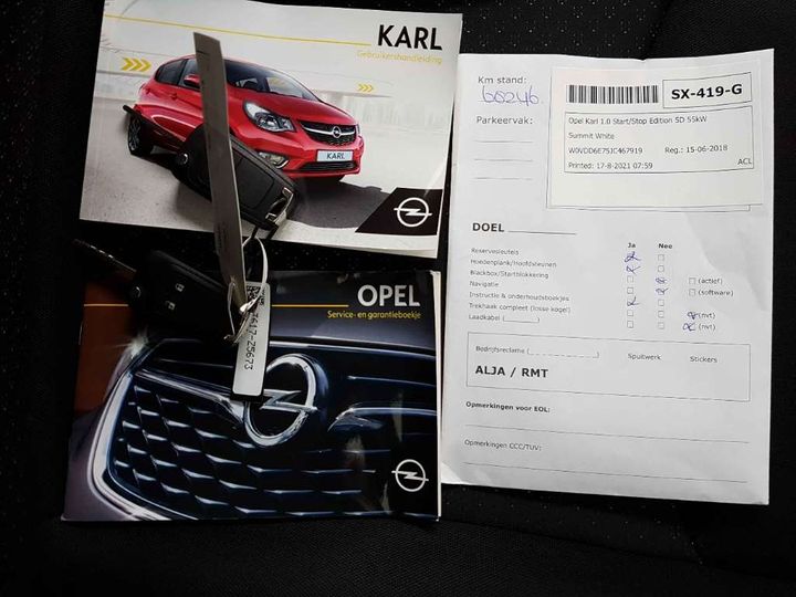 Photo 14 VIN: W0VDD6E75JC467919 - OPEL KARL 