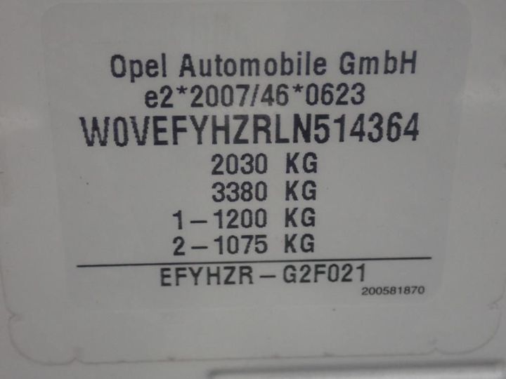 Photo 12 VIN: W0VEFYHZRLN514364 - OPEL COMBO CARGO 