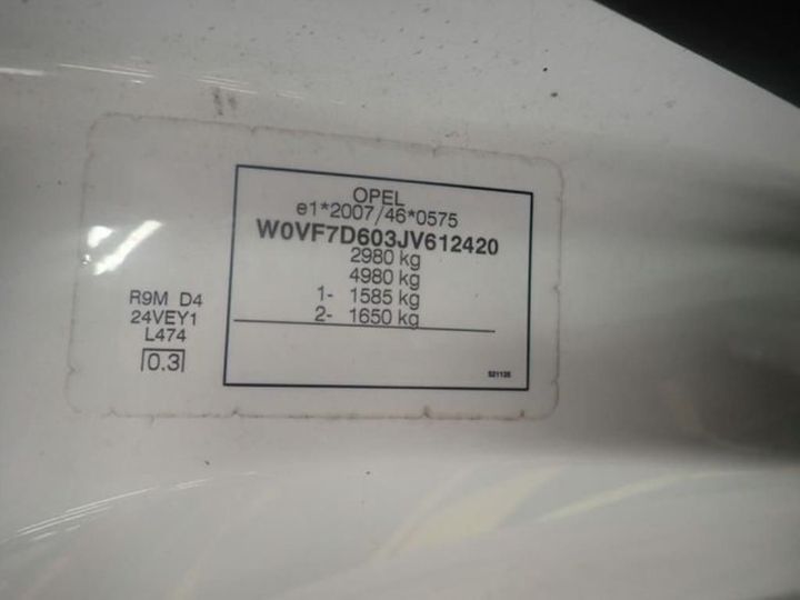 Photo 14 VIN: W0VF7D603JV612420 - OPEL VIVARO 