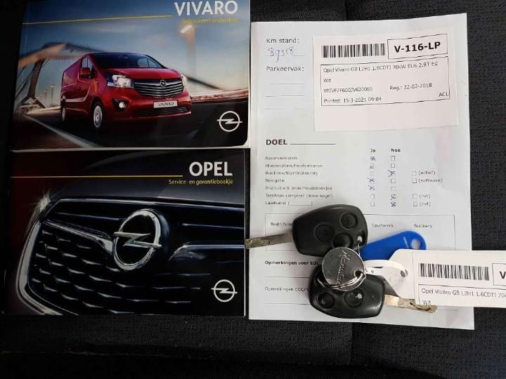 Photo 18 VIN: W0VF7F600JV620065 - OPEL VIVARO GB 