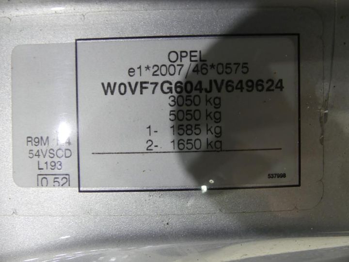 Photo 3 VIN: W0VF7G604JV649624 - OPEL VIVARO 