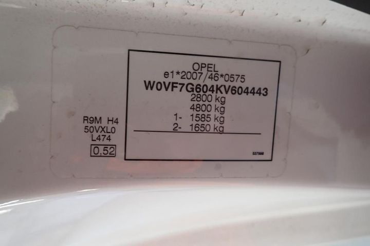 Photo 9 VIN: W0VF7G604KV604443 - OPEL VIVARO 