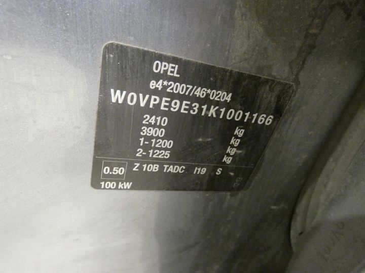 Photo 4 VIN: W0VPE9E31K1001166 - OPEL ZAFIRA 