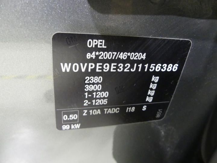 Photo 8 VIN: W0VPE9E32J1156386 - OPEL ZAFIRA 