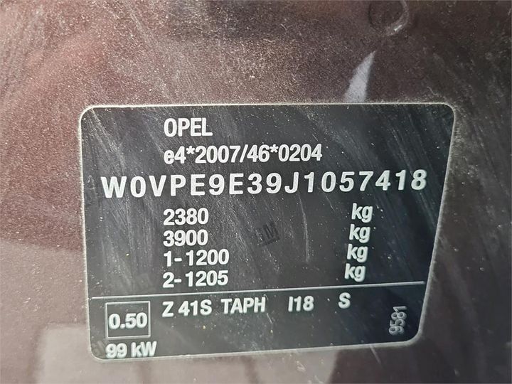 Photo 4 VIN: W0VPE9E39J1057418 - OPEL ZAFIRA 