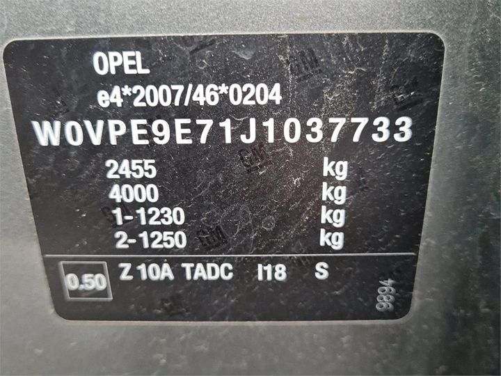 Photo 4 VIN: W0VPE9E71J1037733 - OPEL ZAFIRA 