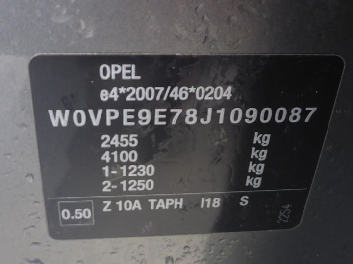 Photo 9 VIN: W0VPE9E78J1090087 - OPEL ZAFIRA 