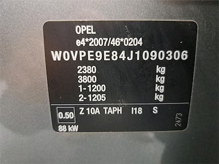 Photo 11 VIN: W0VPE9E84J1090306 - OPEL ZAFIRA DIESEL - 2016 