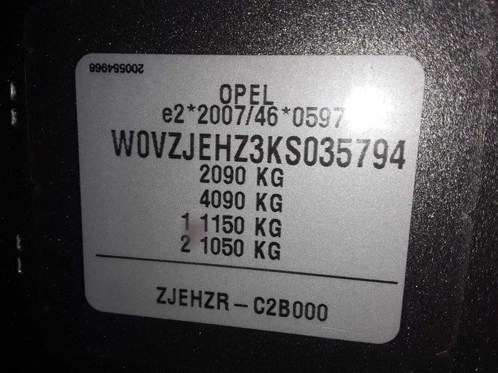 Photo 12 VIN: W0VZJEHZ3KS035794 - OPEL GRANDLAND X 2.0 D 