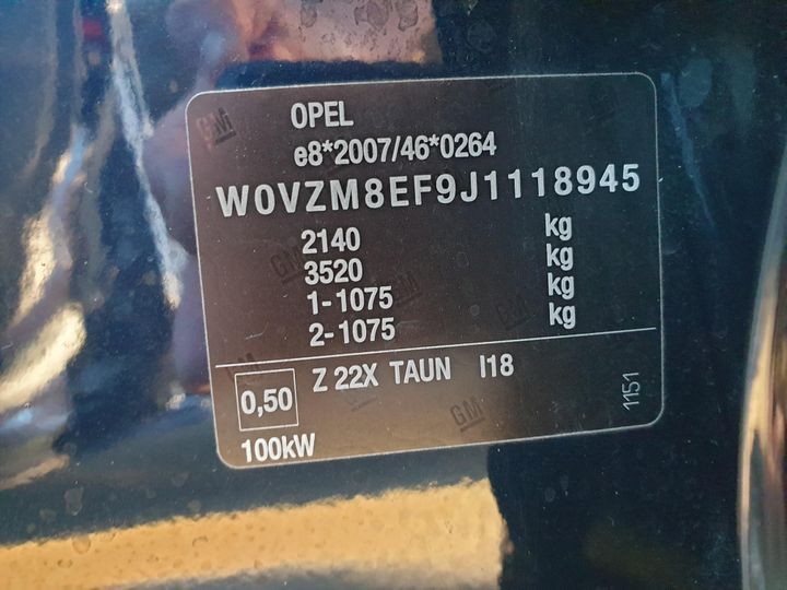 Photo 12 VIN: W0VZM8EF9J1118945 - OPEL INSIGNIA SPORTS 