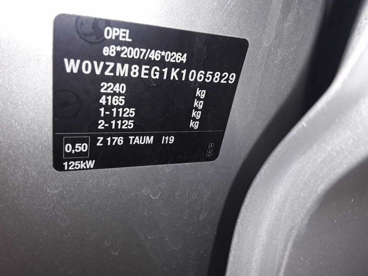 Photo 13 VIN: W0VZM8EG1K1065829 - OPEL INSIGNIA SPORTS 