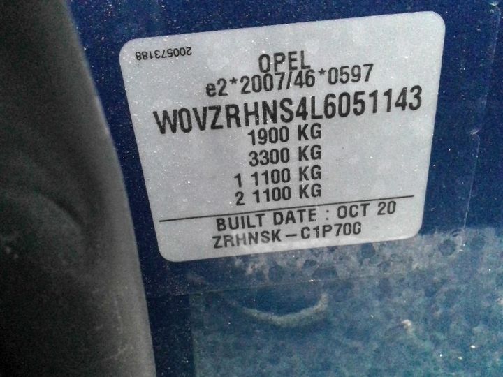 Photo 9 VIN: W0VZRHNS4L6051143 - OPEL GRANDLAND X 